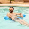Shaka Sling XL Pool Float, Doubled-Sided Mesh, Quick Draining Fabric, No Inflation Needed, Sweet Shells Berry