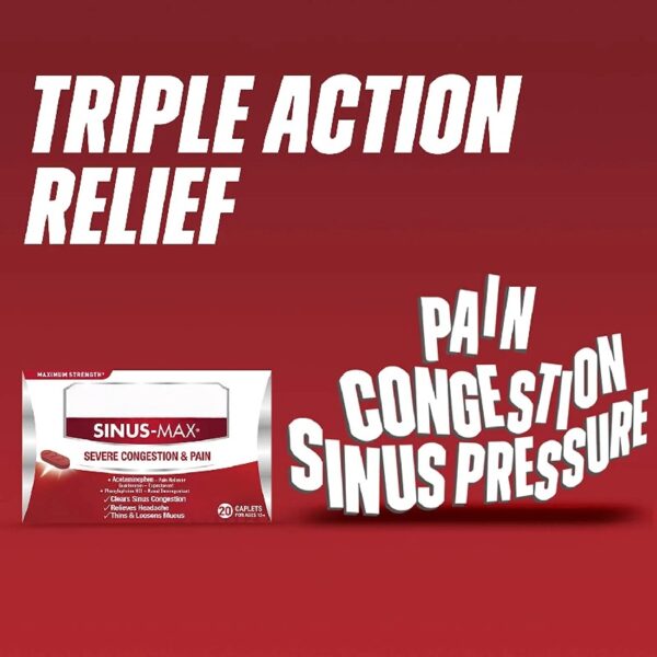Sinus-Max Severe Congestion Relief Caplets - 20 Caplets