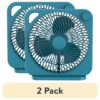 (2 pack) Mainstays 9-inch Box Indoor Comfort Personal AC Electric Fan, 3 Speeds, Black