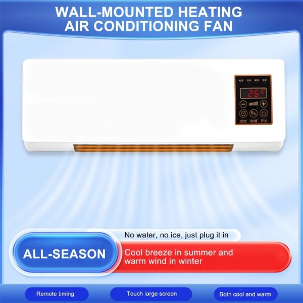 Air Conditioner, Portable Air Conditioners, Wall Mounted Air Conditioner and Fast Heater with Remote for Home Office Bedroom, Energy-saving, 1500W