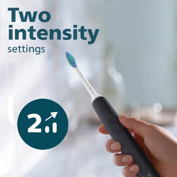 3100 Power Toothbrush, Rechargeable Electric Toothbrush with Pressure Sensor, Black HX3681/04