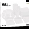 Exquisite 350 Piece Easter Plastic Disposable Party Plates & Dinnerware Combo Set