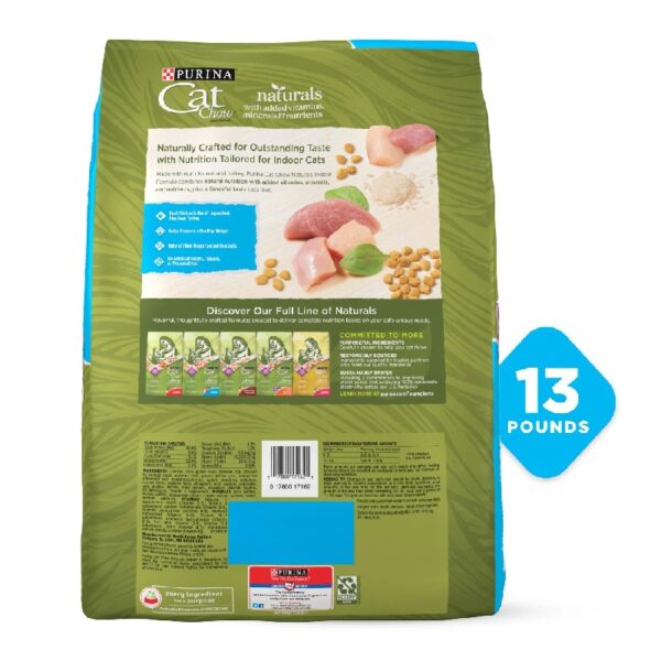 Purina Cat Chow Naturals, Indoor Dry Cat Food, Chicken & Turkey, 18 lb Bag