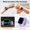2025 New 1.85-inch Women's Smartwatch with Answer/Make Calls/120+Sports Modes/Two watch straps, IP68 Waterproof Fitness Tracker Fits for Android Iphone Devices（Gold Milan Steel Belt）