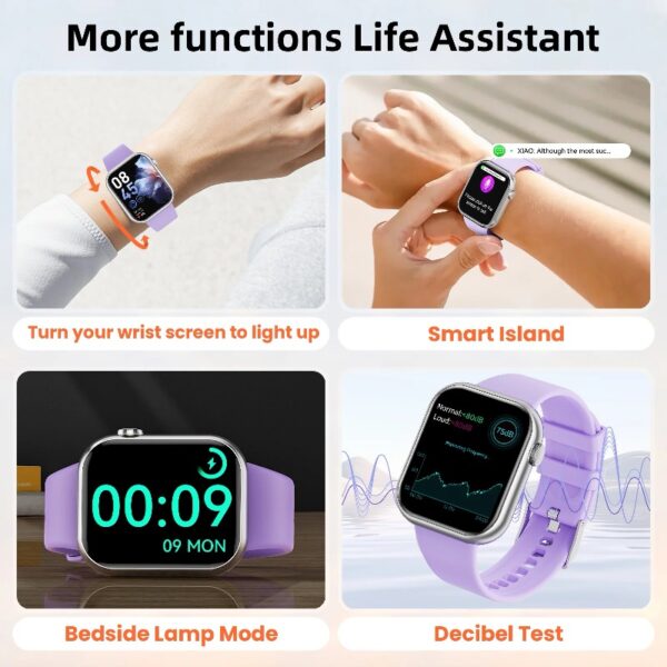 2025 New 1.85-inch Women's Smartwatch with Answer/Make Calls/120+Sports Modes/Two watch straps, IP68 Waterproof Fitness Tracker Fits for Android Iphone Devices（Gold Milan Steel Belt）