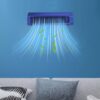 Portable Wall Mounted Airs Conditioners, No Drilling Kitchen Wall Air Conditioner Fan, 2025 New Plug in Air Conditioner, Wall Mounted Fan, for Kitchen, Bedroom, Office (Blue)