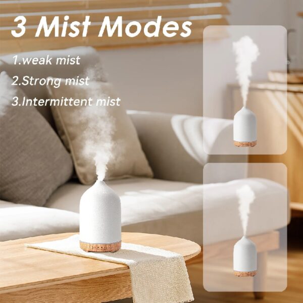 Essential Oil Diffuser,  250ML Ceramic Aromatherapy Night Lights Humidifiers for Bedroom