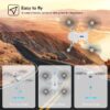 Drone with Dual 4K HD Cameras, FPV Foldable Drone for Kids Adults RC Quadcopter for Beginners with 2 Batteries and Carrying Case, Gray
