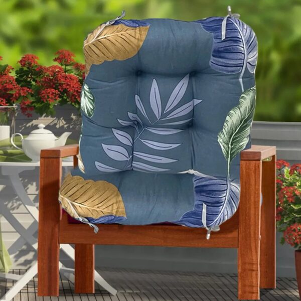 Outdoor Patio Cushion, Rocking Chair Cushion Set, Tufted Pads, Set of Upper and Lower with Ties Pack of 2 (2 Sets) - Back 21