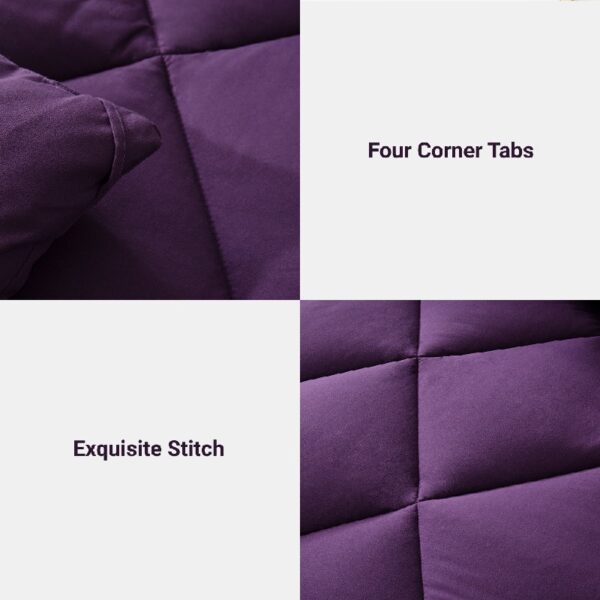 3 Pieces Bed in a Bag Comforter Set Duvet Insert,Reversible,Red/Black,Full Size Comforter Set-200GSM