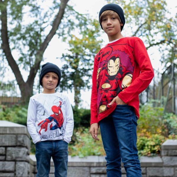 Spider-Man Little Boys 2 Pack Long Sleeve T-Shirts Toddler to Big Kid