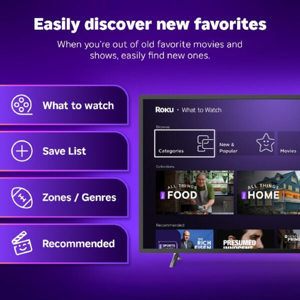 Streaming Stick Plus 2025 - 4K & HDR  Streaming Device for TV with Voice Remote - Free & Live TV