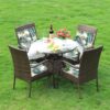 Outdoor Patio Cushion, Rocking Chair Cushion Set, Tufted Pads, Set of Upper and Lower with Ties Pack of 2 (2 Sets) - Back 21