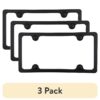 (3 pack) Auto Drive Plastic License Plate Frame with Fasteners