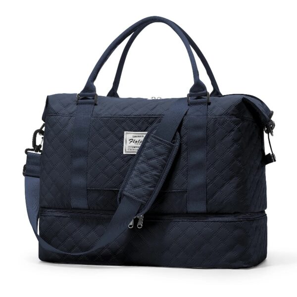 170c93b3748d407dad96b32d0176a881 Weekender Bags for Women, Travel Duffel Bags with Shoe Compartment,Personal Item Travel Bag for Airlines, Carry on Overnight Tote Bag for women,Beige&Brown