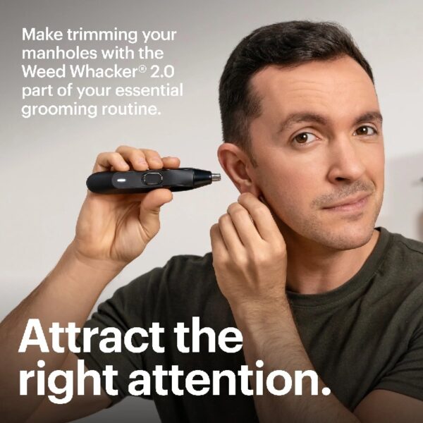 The Weed Whacker® 2.0 Men's Electric Nose & Ear Hair Trimmer - Black