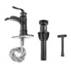 Kede Waterfall Faucet Bathroom Faucet Single Handle One Hole Oil Rubbed Bronze Finish Large Spout Lavatory Faucets (ORB2)