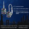 Gem Stone King 925 Sterling Silver Oval Cabochon White Simulated Opal Earrings for Women (2.10 Cttw, Oval 8X6MM)