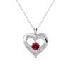 Forever March Birthstone 18k White Gold Plated Women's Necklace, Swarovski Crystals