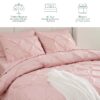 Dorm Bedding Twin Comforter Set - 5 Pieces Pintuck Bed in A Bag with Comforters, Sheets, Pillowcases & Shams