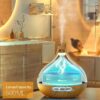 550ml Essential Oil Diffuser, Upgraded Oil Diffuser for Large Room, Cool Mist Humidifier Air Diffuser with Remote Control 4 Timer Setting 14 Color Lights Waterless Auto Shut-Off