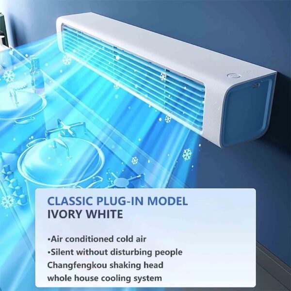 Small Portable Air Conditioners No Windows Needed. Table Fan, Portable Desk Fan Quiet and Fast Cooling with Remote Control for Home Camping Office