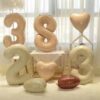 40 inch US Version verslarge digital aluminum foil balloon cream caramel color number 0-9 birthday party festival decoration