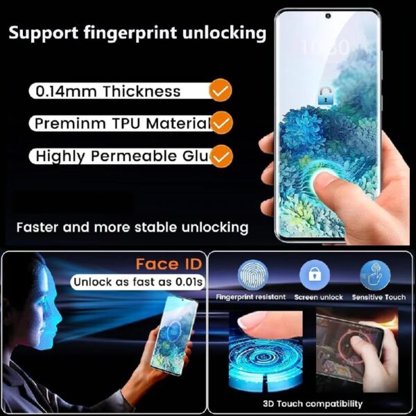 [3 Pack] Privacy Screen Protector for Samsung Galaxy S24 FE 5G,Supports Fingerprint Unlock, Anti-Spy Flexible TPU Screen Protector for Samsung S24 FE 6.7-Inch