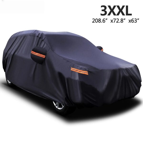 Heavy Duty Waterproof Full Car Cover All Weather Protection Outdoor Indoor Use UV Dustproof for Auto,SUV,Sedan