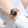 Women Watch Fashion Rose Gold Diamond Analog Quartz Female Watch for Women Luxury Dress Ladies Stainless Steel Luminous Waterproof Date Wrist Watches Green Dial