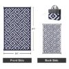 6'x 9' Outdoor Rug Plastic Waterproof Outside Foldable Mat UV Resistant Patio RV Deck Carpet,Black Brown