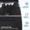 PolyPro Car Seat Covers Full Set in Charcoal on Black – Front and Rear Split Bench for Cars, Easy to Install Cover Set, Accessories Auto Trucks Van SUV