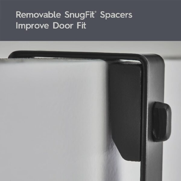 SnugFit Over-the-Door Hook Rack with 6 Double Hooks, Matte Black