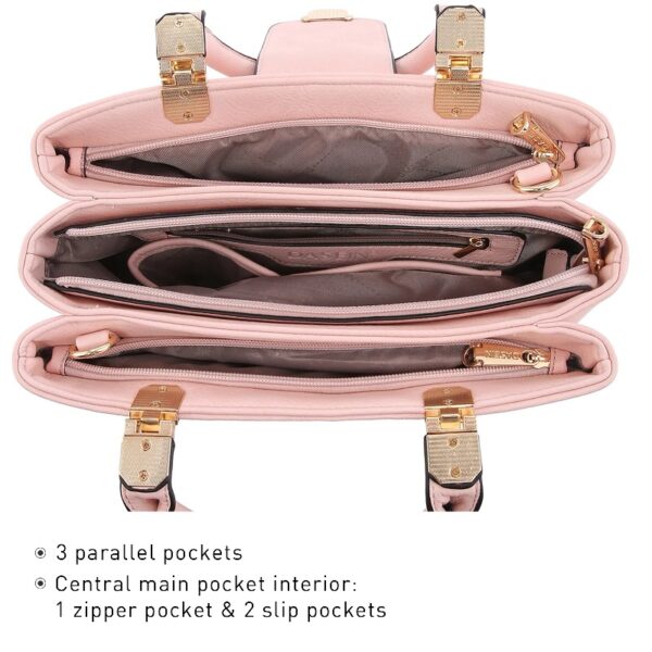 Women Satchel Handbags Top Handle Purse Medium Tote Bag Vegan Leather Shoulder Bag