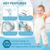 Baby Balance Bike, Toddler Baby Bicycle with 4 Wheels for 10-36 Months, Adjustable Handlebar Baby Outdoor Bike Riding Toy, First B-day Gift