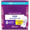 Incontinence Pads for Women, 6 Drop Ultimate Absorbency, Regular Length, 56 Count