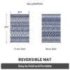 Outdoor Rug 6'x9' Waterproof Reversible Patio Rug Boho Geometric Indoor Outdoor Rugs Lightweight Plastic Straw Ourdoor Carpet for RV Camping Deck Balcony Modern Porch Decor Black and White