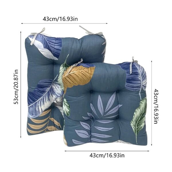 Outdoor Patio Cushion, Rocking Chair Cushion Set, Tufted Pads, Set of Upper and Lower with Ties Pack of 2 (2 Sets) - Back 21