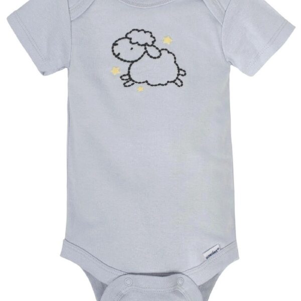 Assorted Short Sleeve Onesies Bodysuits, 8pk (Baby Boy or Baby Girl Unisex)