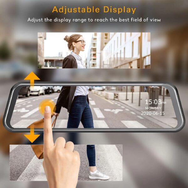 1080P Mirror Dash Cam for Car, 10