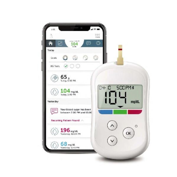 Verio Flex Blood Glucose Meter | Glucose Monitor For Blood Sugar Test Kit | Includes Blood Glucose Monitor, Lancing Device, and 10 Sterile Lancets