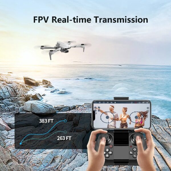 F10-1080P Wifi FPV Drone with 1080P HD Camera, Headless Mode/3D Flips, RC Quadcopter for Beginners Silver white