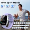 Smart Watch Fits for Android and iPhone, IP68 Waterproof Smartwatch for Women Men 100+ Sports Modes 1.91-inch Fitness Tracker, Smart Watch with Bluetooth Call(Answer/Make Calls), for Gift Black