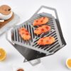 Portable Stainless Steel Card Stove for Camping, Picnics & Beach Parties - Foldable BBQ Grill with Precise Airflow Control, Tool-Free Assembly, Compact Travel Design