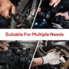Mechanic Tool Kit, Drive Socket Set, 46 Pieces, with 72 Teeth Reversible Ratchet, Metric/SAE