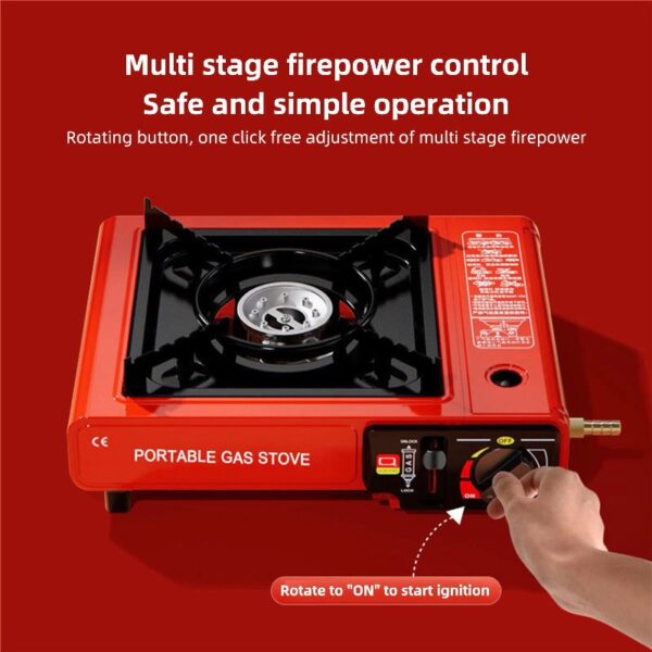 Portable Outdoor Gas Grill - Stainless Steel Tabletop BBQ Grill for Camping, Backyard, Picnic, Travel - Compact Propane Grill with Burner for Tailgating & Boat Parties