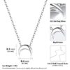 Dainty Heart Necklace Sterling Silver Charm Necklace Pendant Jewelry Gift for Women Mom