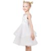 Flower Girls Dress Blue Belted Wedding Party Bridesmaid 12