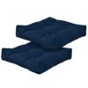 2 PCS 21'' x 21'' Patio Chair Seat Cushion Pads Indoor/Outdoor Turquoise