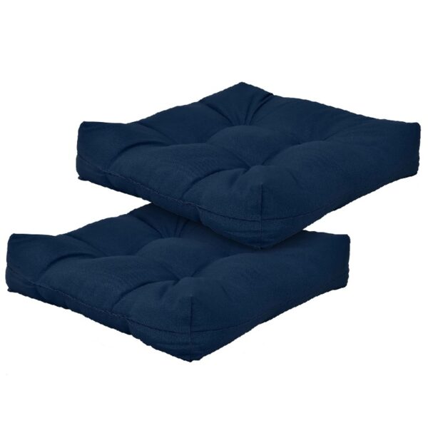 2 PCS 21'' x 21'' Patio Chair Seat Cushion Pads Indoor/Outdoor Turquoise